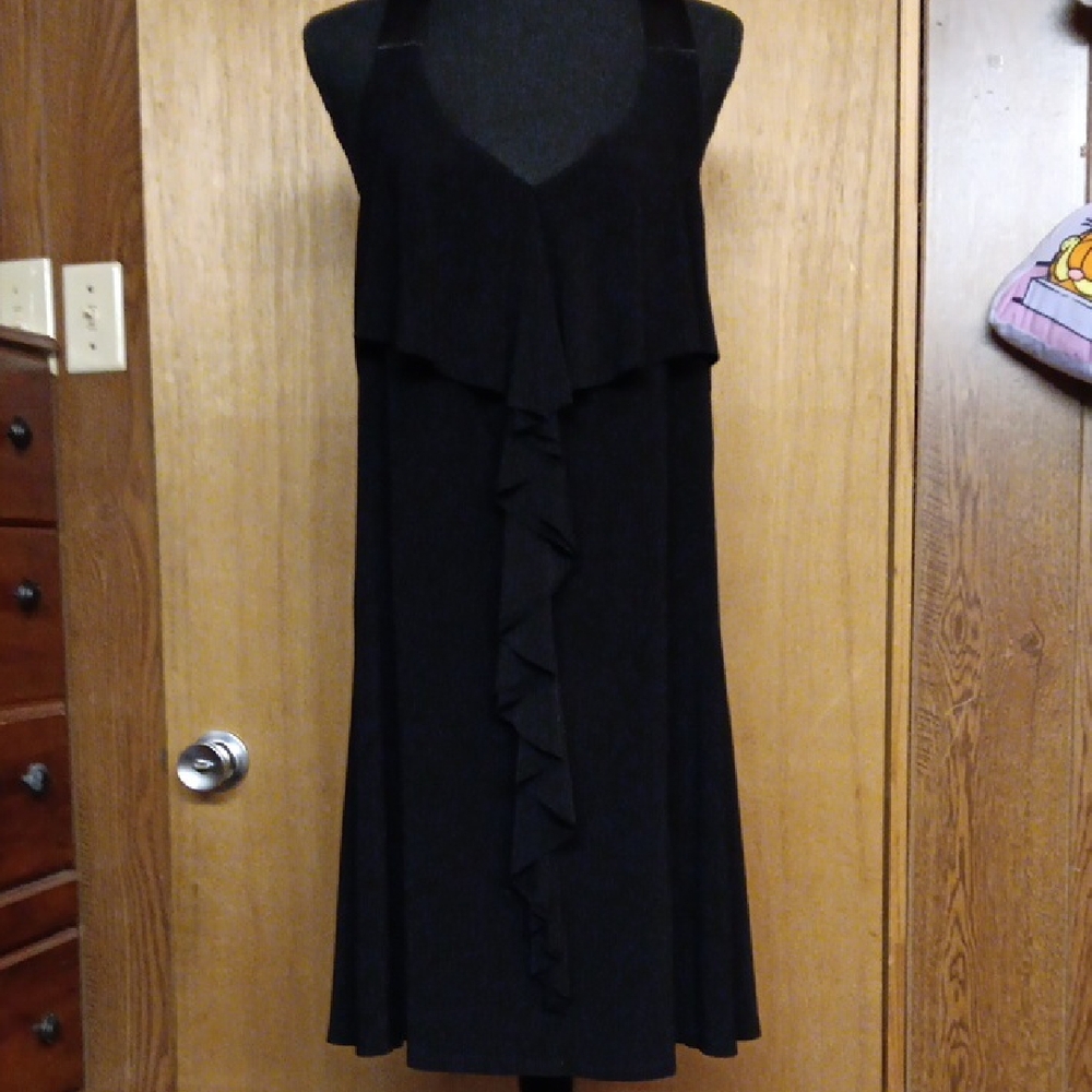 Tiana B. Chic Black Halter Dress
